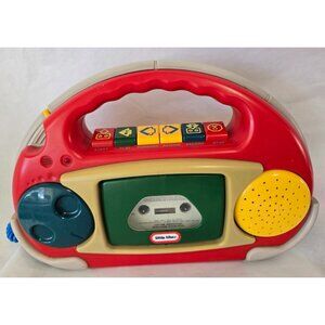 Vintage Little Tikes Cassette Tape Player And Recorder With Microphone Works